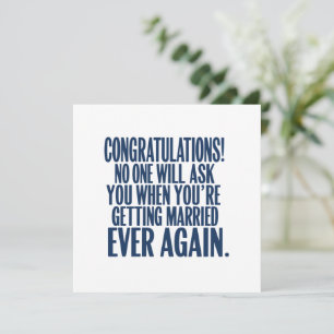 Cartes Pour Fêtes Annuelles Félicitations pour les fiançailles de mariage drôl