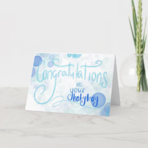 Cartes Pour Fêtes Annuelles Félicitations pour votre bébé garçon