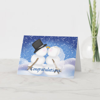 Cartes Pour Fêtes Annuelles Félicitations pour votre mariage d'hiver