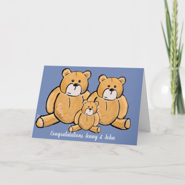 Cartes Pour Fêtes Annuelles Félicitations pour votre nouvel ours en peluche (Devant)