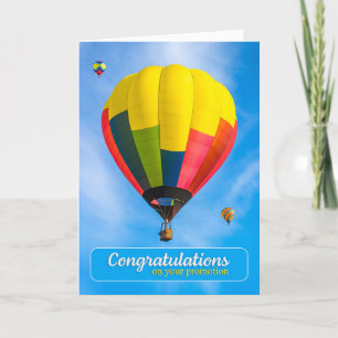 Cartes Pour Fêtes Annuelles Félicitations pour votre promotion Hot Air Ballons