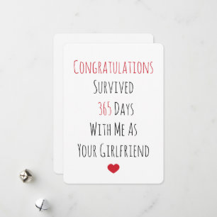 Cartes Pour Fêtes Annuelles Félicitations Survived 365 Jours