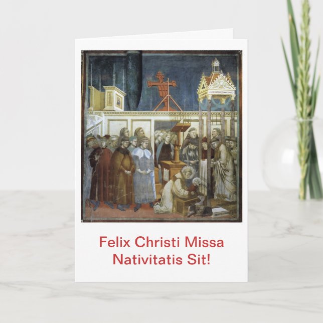 Cartes Pour Fêtes Annuelles Felix Christi Missa Nativitatis Assis ! Scida (Devant)