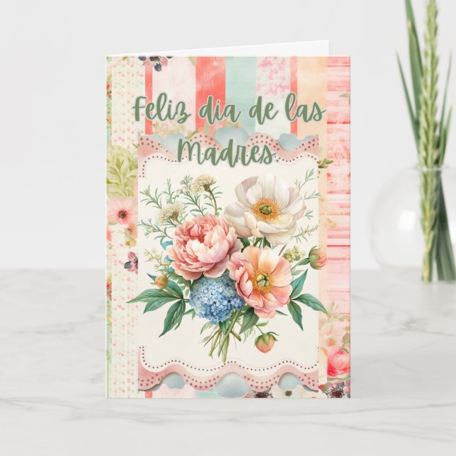 Cartes Pour Fêtes Annuelles Feliz Dia De Las Madres (Devant)