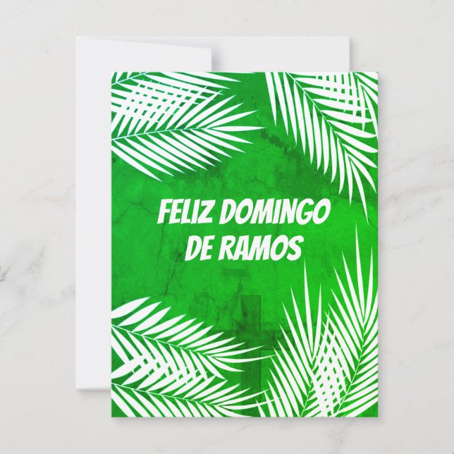 Cartes Pour Fêtes Annuelles Feliz Domingo de Ramos Palm dimanche portugais (Devant)