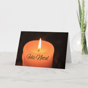 Cartes Pour Fêtes Annuelles Feliz Natal Brûler des bougies Noël