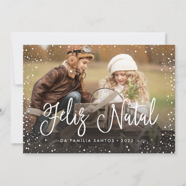 Cartes Pour Fêtes Annuelles Feliz Natal | Cartão de Natal (Devant)
