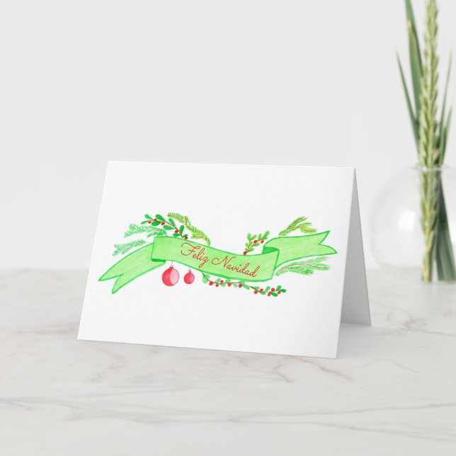 Cartes Pour Fêtes Annuelles Feliz Navidad (Devant)