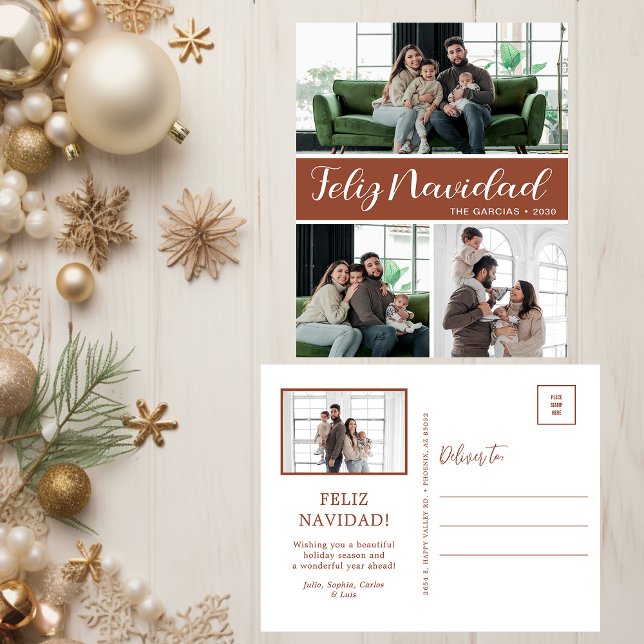Cartes Pour Fêtes Annuelles Feliz Navidad 4 Photo (Créateur téléchargé)