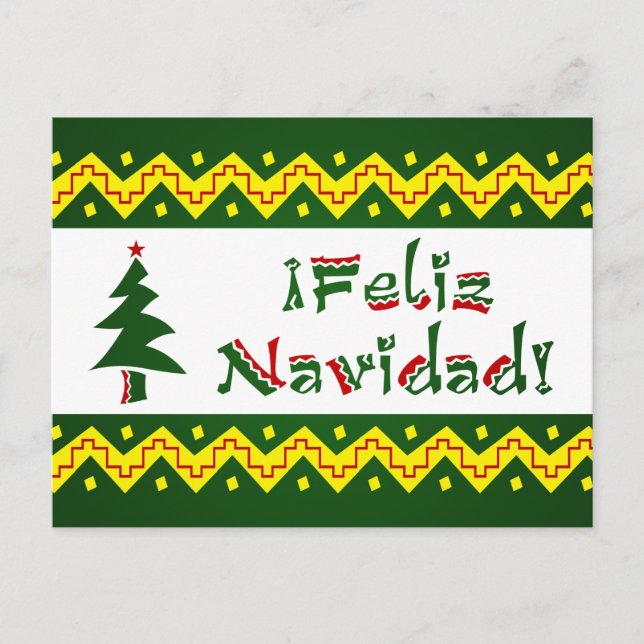 Cartes Pour Fêtes Annuelles Feliz Navidad arriba (Devant)