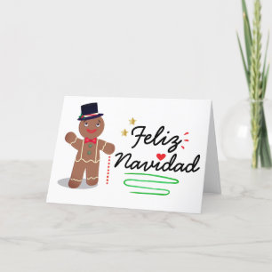 Cartes Pour Fêtes Annuelles "Feliz Navidad" en espagnol Joyeux Noël