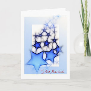 Cartes Pour Fêtes Annuelles Feliz Navidad Joyeux Noël en espagnol et étoiles