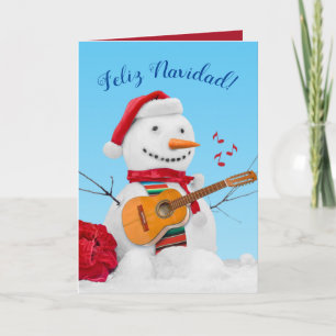 Cartes Pour Fêtes Annuelles Feliz Navidad "Mariachi Christmas" Snowman