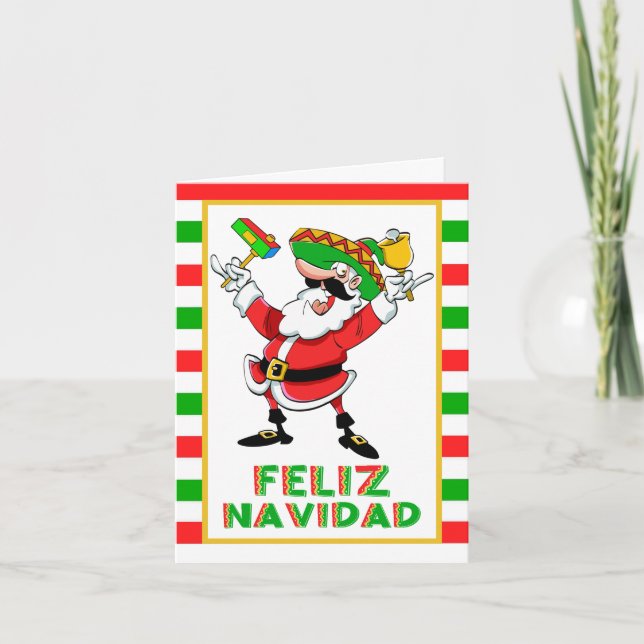 Cartes Pour Fêtes Annuelles Feliz Navidad Mexique Noël Père Noël (Devant)