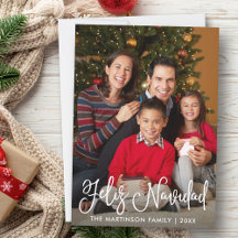 Feliz Navidad Modern Calligraphie Script Photo