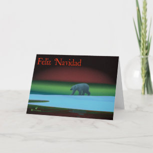 Cartes Pour Fêtes Annuelles Feliz Navidad - Ours polaire