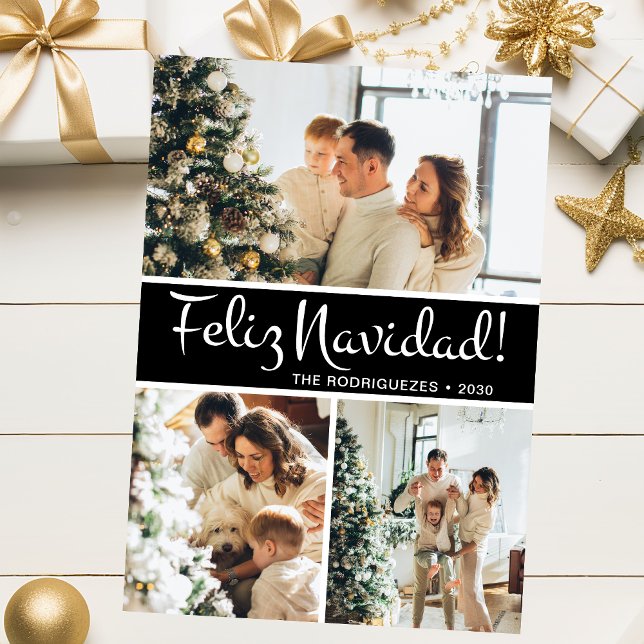 Cartes Pour Fêtes Annuelles Feliz Navidad Photo Collage (Créateur téléchargé)