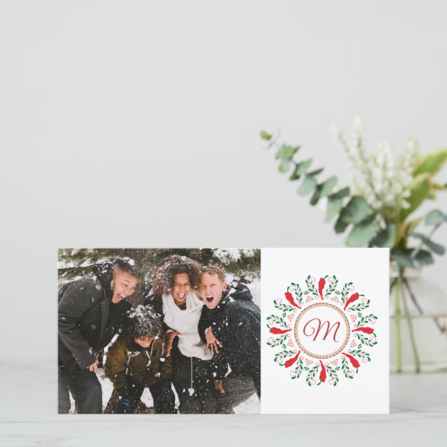 Cartes Pour Fêtes Annuelles Feliz Navidad Red Chile Pepper Photo Holiday Card (Debout devant)