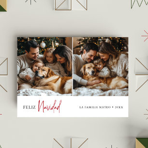 Cartes Pour Fêtes Annuelles Feliz Navidad Spanish Christmas Green Photo