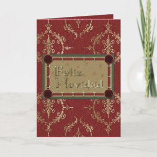 Cartes Pour Fêtes Annuelles Feliz Navidad Spanish Merry Christmas Card