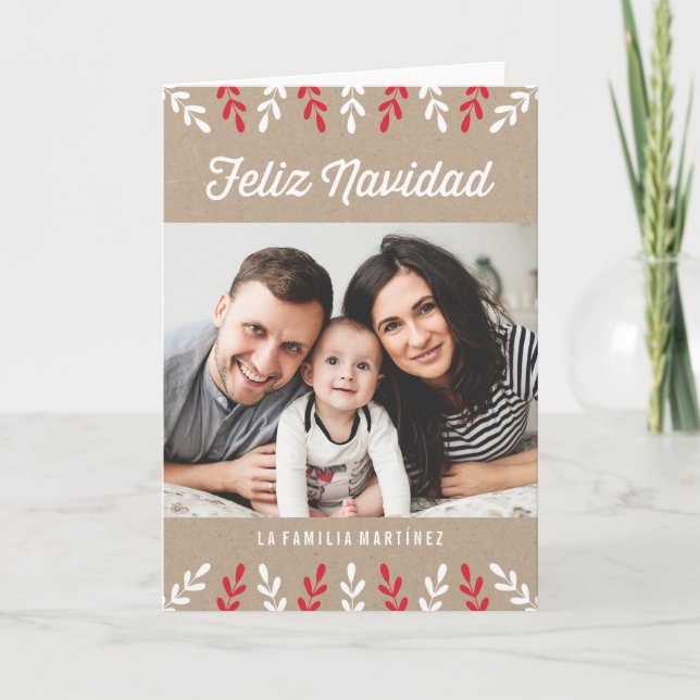 Cartes Pour Fêtes Annuelles Feliz Navidad | Tarjeta de Navidad (Devant)