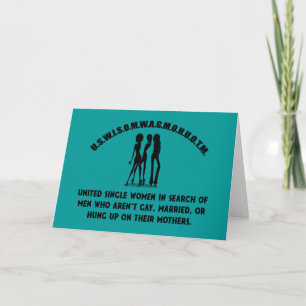 Cartes Pour Fêtes Annuelles Femme célibataire unie - Simple chemise drôle