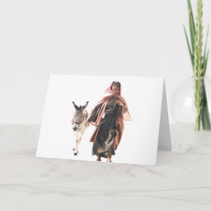 Cartes Pour Fêtes Annuelles Femme hébreue avec l'âne - l'entrée de Jérusalem