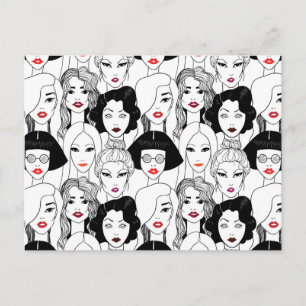 Cartes Pour Fêtes Annuelles Femmes avec Motif à lèvres