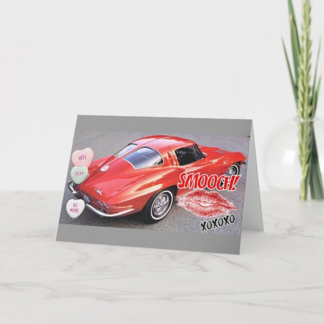 Cartes Pour Fêtes Annuelles Fenêtre de la Saint Valentin Red Split (Devant)