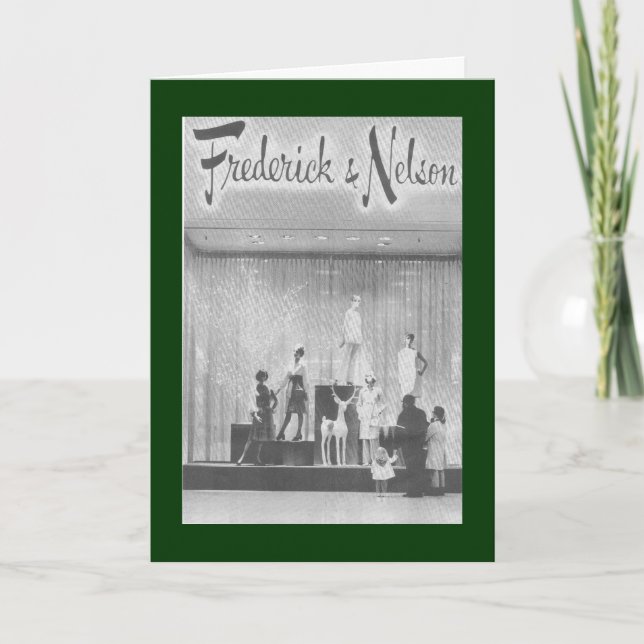 Cartes Pour Fêtes Annuelles Fenêtre de Noël de Frederick et du Nelson (Devant)