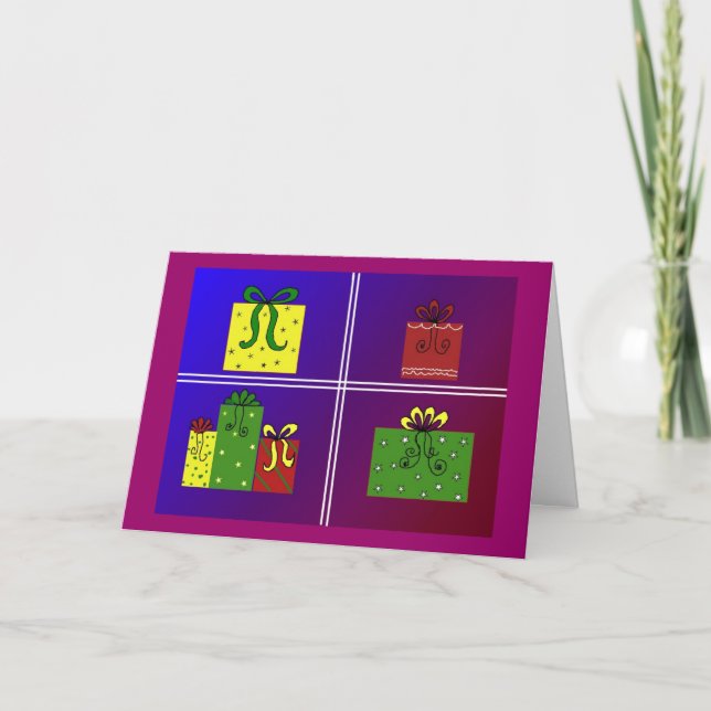 Cartes Pour Fêtes Annuelles Fenêtres pleines de packages (Devant)