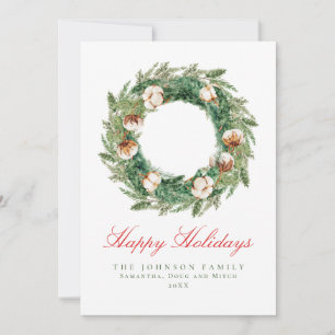 Cartes Pour Fêtes Annuelles Fer de coton rustique vert en fer blanc en plastiq