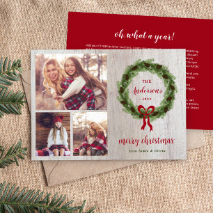 Cartes Pour Fêtes Annuelles Ferme Pine Wire 3 Photo   Lettre de Noël