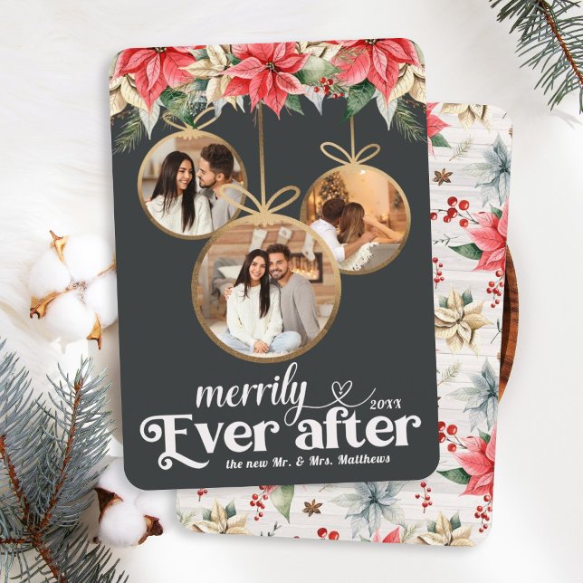 Cartes Pour Fêtes Annuelles Ferme Poinsettia Merveilleusement Jamais Après Les (Créateur téléchargé)
