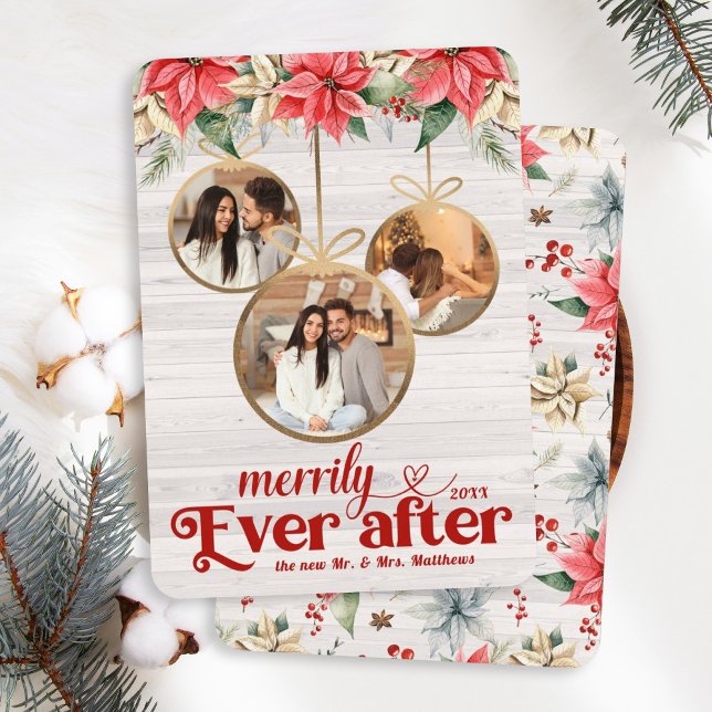 Cartes Pour Fêtes Annuelles Ferme Poinsettia Merveilleusement Jamais Après Les (Créateur téléchargé)