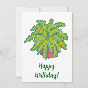 Cartes Pour Fêtes Annuelles Fern, Happy Birthday pixels, Pixel Art