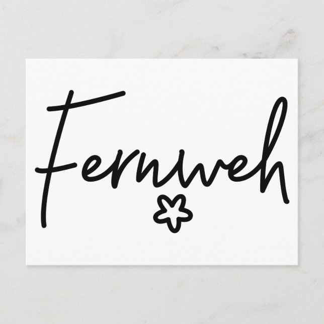Cartes Pour Fêtes Annuelles Fernweh, Beaux mots allemands, Voyage, Allemagne (Devant)