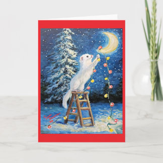 Cartes Pour Fêtes Annuelles Ferret Christmas Card 