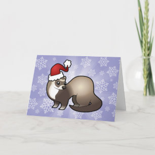 Cartes Pour Fêtes Annuelles Ferret de Noël