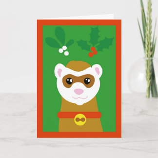 Cartes Pour Fêtes Annuelles Ferret de Yuletide
