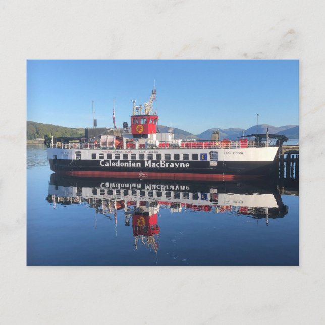 Cartes Pour Fêtes Annuelles Ferry Loch Riddon, amarré à Rothesay, Écosse (Devant)