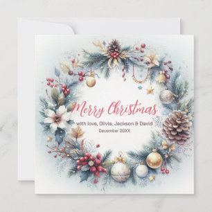 Cartes Pour Fêtes Annuelles Festif cadre d'hiver Noël