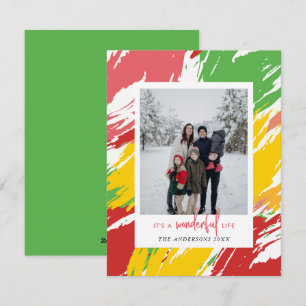 Cartes Pour Fêtes Annuelles Festif Couleurs éclaboussures Photo Noël