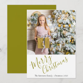 Cartes Pour Fêtes Annuelles Festif Golden Joyeux Noël Photo