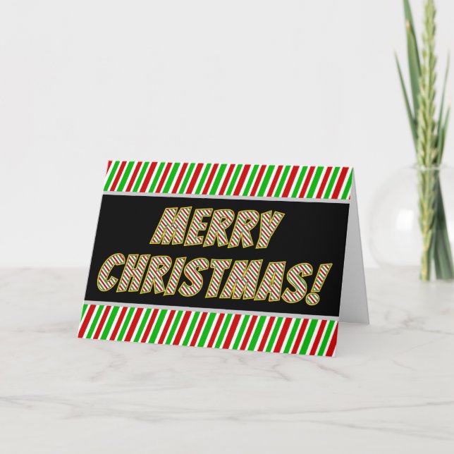 Cartes Pour Fêtes Annuelles Festif "JOYEZ NOËL !" + Grandes Têtes De Noël (Devant)