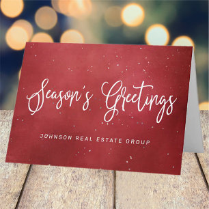 Cartes Pour Fêtes Annuelles Festif moderne Red Christmas Business