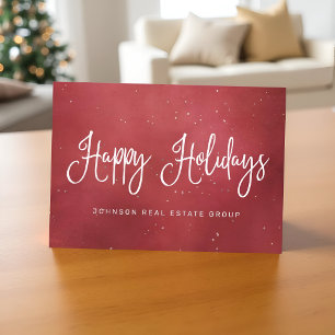 Cartes Pour Fêtes Annuelles Festif moderne Red Christmas Business