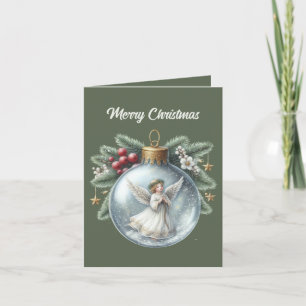Cartes Pour Fêtes Annuelles Festif Noël Angel ajouter un message