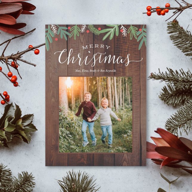Cartes Pour Fêtes Annuelles Festif Noël Botanical Holiday Card (Créateur téléchargé)