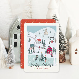 Cartes Pour Fêtes Annuelles Festif Noël Ville/Village